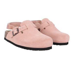 Jack Wills Childrens/Kids Leather Mule Sandals / Blush Pink
